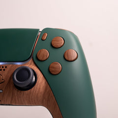 PS5 DualSense Controller Pine with Elegant Wood Style Buttons & Trim Custom Sony Wireless Controller