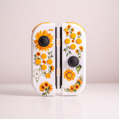 Floral Joy-Cons Yellow Sunflowers Nintendo Switch Gaming Controllers