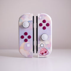 Kirby-Inspired Joycons Pink Pastel Colored Custom Nintendo Switch Controllers