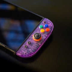 Custom Joy-Cons 2 Retro Clear Atomic Purple for Nintendo Switch 2