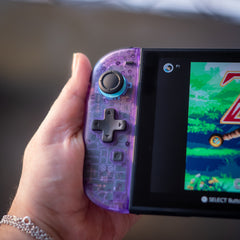 Custom Joy-Cons 2 Retro Clear Atomic Purple for Nintendo Switch 2