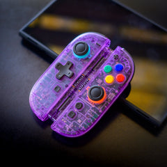 Custom Joy-Cons 2 Retro Clear Atomic Purple for Nintendo Switch 2