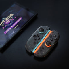 Smoke Ghost Joy-Cons for Switch 2 Custom Retro Clear Edition