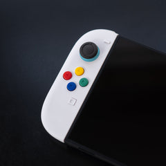 Switch 2 Retro White Joy-Cons: Super Famicom / SNES Style Mod