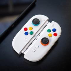 Switch 2 Retro White Joy-Cons: Super Famicom / SNES Style Mod