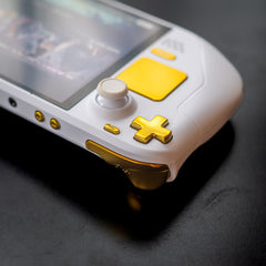 Custom Steam Deck Matte White & Chrome Gold Handheld PC