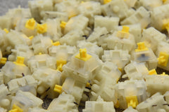 HAND LUBED AND MODDED GATERON MILKY YELLOW PRO LINEAR SWITCH (10 PCS)