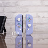 Violet Joy-Cons Mod with Pastel Hearts Buttons Nintendo Switch Custom Controllers