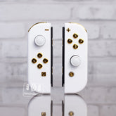 White & Gold JOY-CON Mod Custom Controllers Nintendo Switch