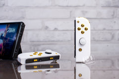 White & Gold JOY-CON Mod Custom Controllers Nintendo Switch