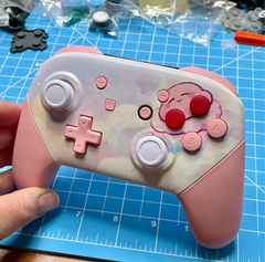 Kirby-Inspired Pro-Controller In Dreamy Pastel Colors Custom Nintendo Switch Controller