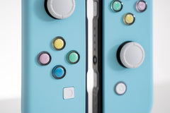 Pastel Blue Joy-Cons Mod with Pastel Hearts Buttons Nintendo Switch Custom Controllers