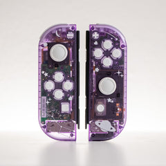 Custom Joy-Cons Stars Comets & Constellations Atomic Purple Clear Nintendo Switch Controllers