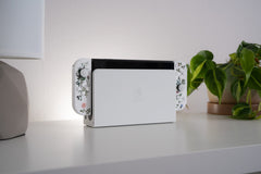 Flowers Vines & Laurels Joy-Cons Mod Nintendo Switch Special Edition Floral Watercolor Custom Controllers