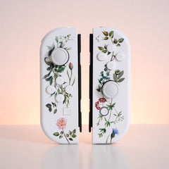 Flowers Vines & Laurels Joy-Cons Mod Nintendo Switch Special Edition Floral Watercolor Custom Controllers