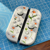 Custom Floral Joy-Cons with Daisies Nintendo Switch Gaming Controllers