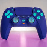 PS5 Controller LED Mod Dark Blue PS5 Custom Wireless Controller Backlit Buttons RGB