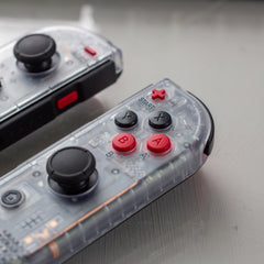 Custom Joy-Cons Game Boy Pocket Black and Red Nintendo Switch Gaming Controllers
