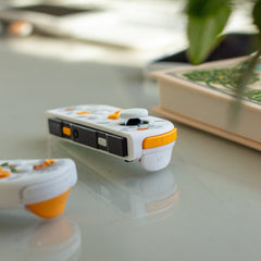 Floral Joy-Cons with Beautiful Daisies and Yellow Buttons Nintendo Switch Gaming Controllers