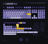 Flamboyant Bleu PBT Cherry Keycaps