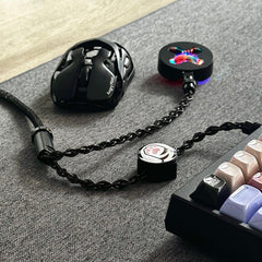 D27 2-IN-1 USB C Dual 8K Mechanical Keyboard Magnetic Axis Cable