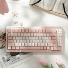 Hane Collection Pearlescent Translucent Dye Sublimation PC Cherry Profile Keycaps