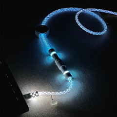D29 Holiday-Single Crystal Copper Full Line Lighting White Blue Light Aviation Plug Keyboard Cable
