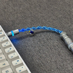 Astronaut Single Crystal Copper Four-Strand Aviation Plug Cable C-Port with Light Data Transmission Cable