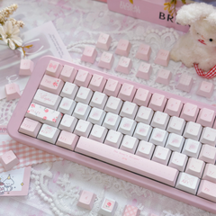 Rose Whisper Dye Sublimation PBT Cherry Profile Keycaps
