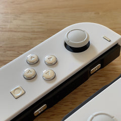 White & Silver JOY-CON MOD custom controllers Nintendo Switch