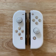 White & Silver JOY-CON MOD custom controllers Nintendo Switch
