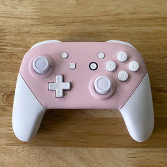 Custom Nintendo Switch Pro Controller In Sakura Pink with White Butons