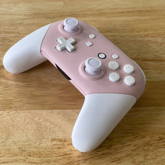 Custom Nintendo Switch Pro Controller In Sakura Pink with White Butons