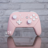 Custom Nintendo Switch Pro Controller In Sakura Pink with White Butons