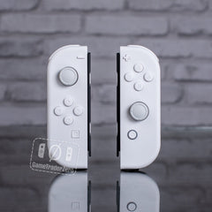 Custom Nintendo Switch Joy-Con Controllers White On White