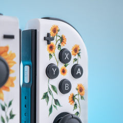 Sunflower Joy-Cons Mod Nintendo Switch Special Edition Floral Custom Controllers