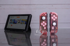 Custom Nintendo Switch "Gameboy Clear Pink" Joy-Con Controllers with Pink Buttons
