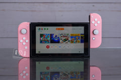 Custom Nintendo Switch Joy-Con Controllers Pink with White Buttons