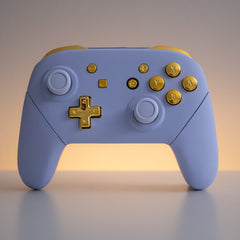 Nintendo Switch Pro-Controller Mod Violet with Gold Buttons Customized Gaming Controller