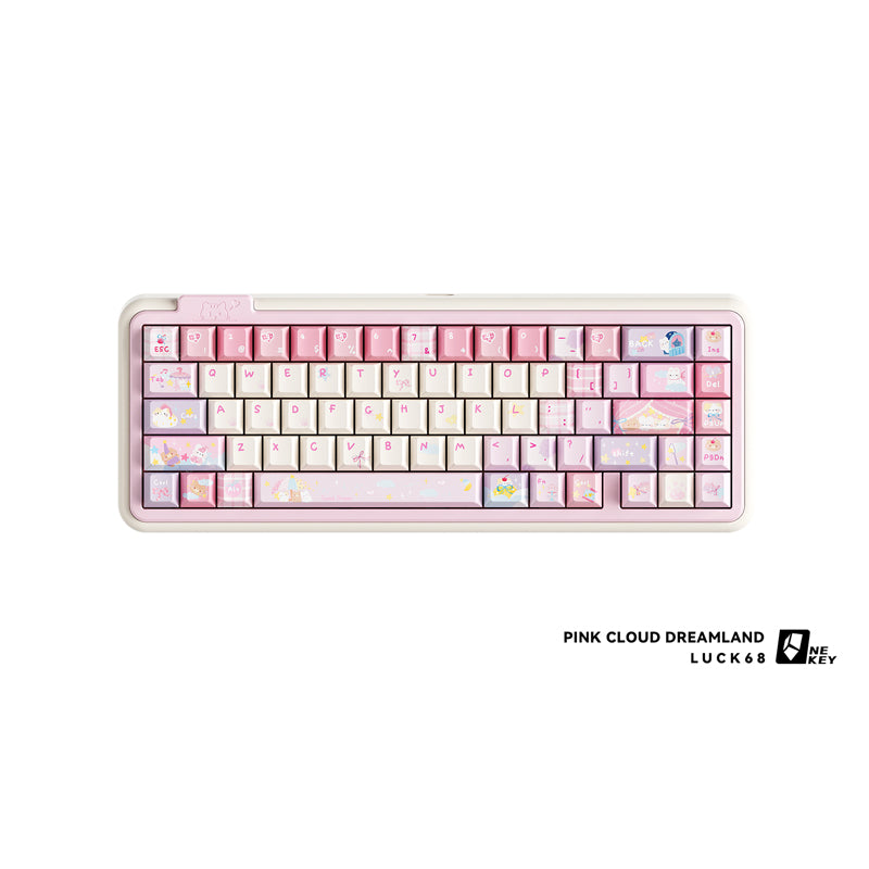 Luck68 Ball-catched Tri-mode RGB Prebuilt Mechanical Keyboard