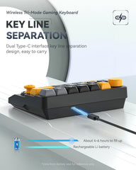 W909 15 Keys Wireless Macro Defined Mechanical Keyboard
