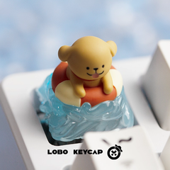 Maltese Puppy Life Translucent Resin Artisan Keycap