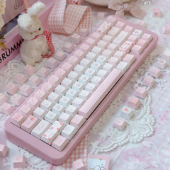Rose Whisper Dye Sublimation PBT Cherry Profile Keycaps