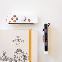 Custom JoyCons Nintendo Switch Joy-Con Controller Mods White with Grey Violet and Coral Buttons