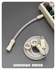 D06 Double Badge USB-C RGB Aviator Handmade Coiled Cable