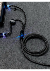 D35 UNKNOWNERROR 2-IN-1 USB C Dual  8K Independent Magnetic Control Luminous Gaming Cable