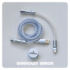 Blue Bird USB-C RGB Aviator Handmade Coiled Cable