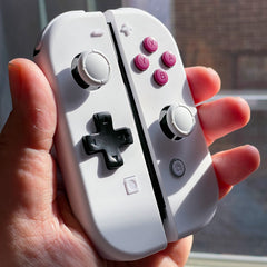 White “Game Boy” Joy-Cons - Nintendo Switch Retro Gaming Controllers Mods