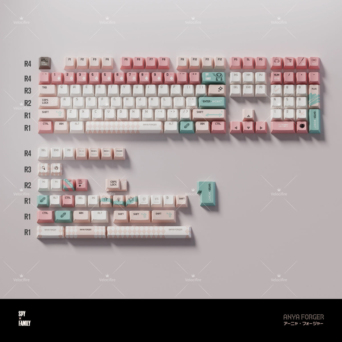 Anya Forger  SPY x FAMILY Cartoon Dye Sublimation PBT Cherry Profile  Keycaps