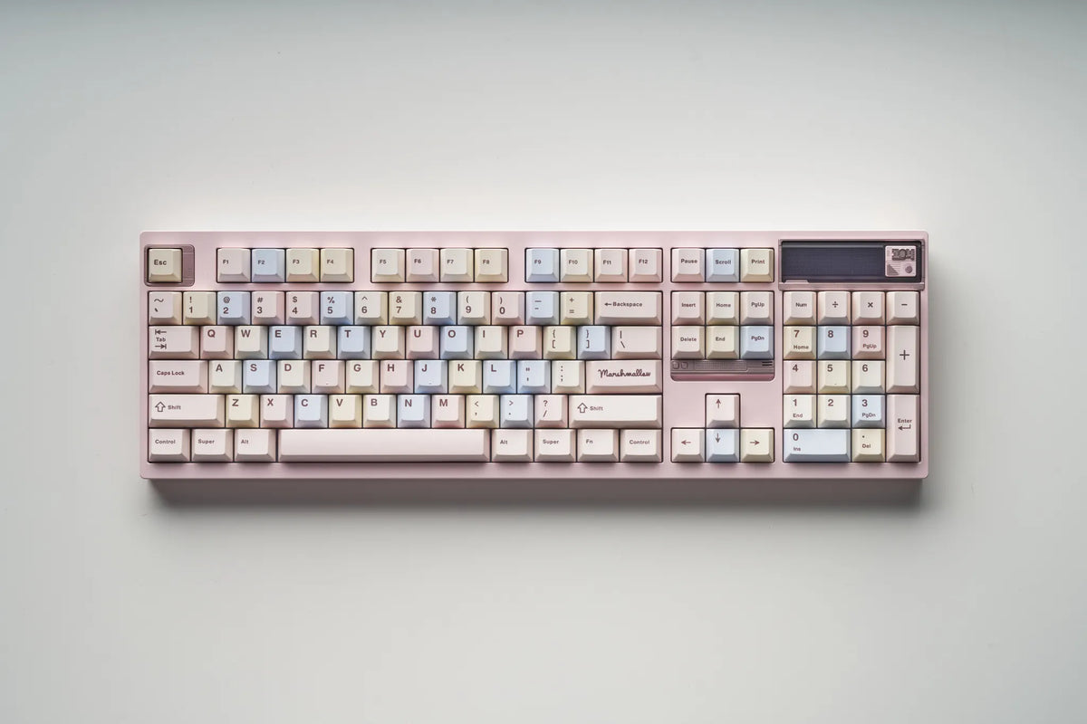 QK Bubble Tea Marshmallow PBT Dye-Sub Keycap SEt